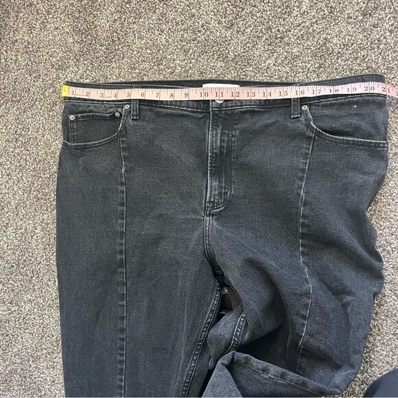 Abercrombie and Fitch The Skinny High Rise 35/20R Black Split Raw Hem **Plus - Picture 13 of 15